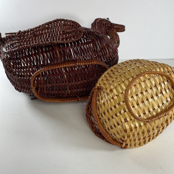 Wicker Woven Turkey Basket Bundle of 2 - Picture 7 of 10